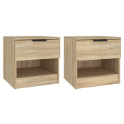 Set di 2 Comodini | Armadio da Notte | Mobiletto da notte Rovere Sonoma in Legno Multistrato