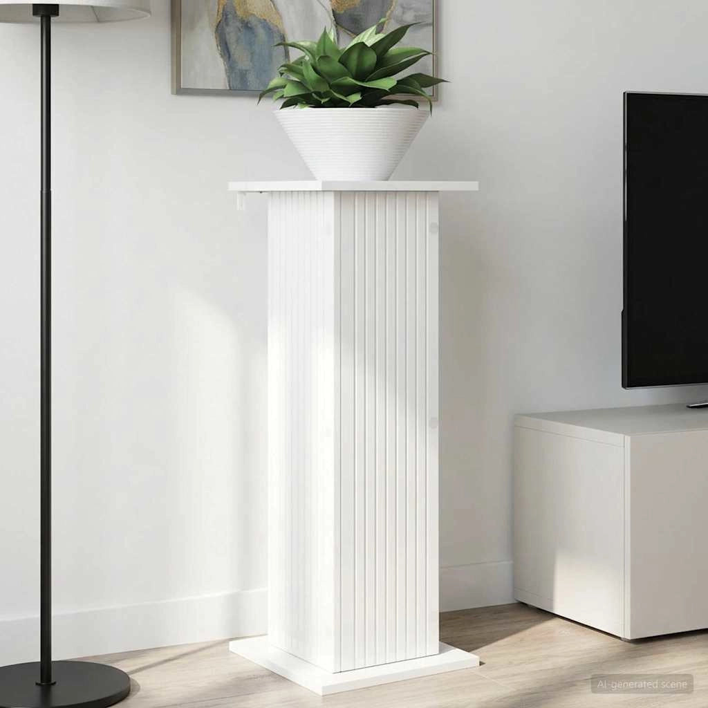 Supporto per piante 2 pz Bianco Lucido 30,5 x 30 x 80,5 cm 899771