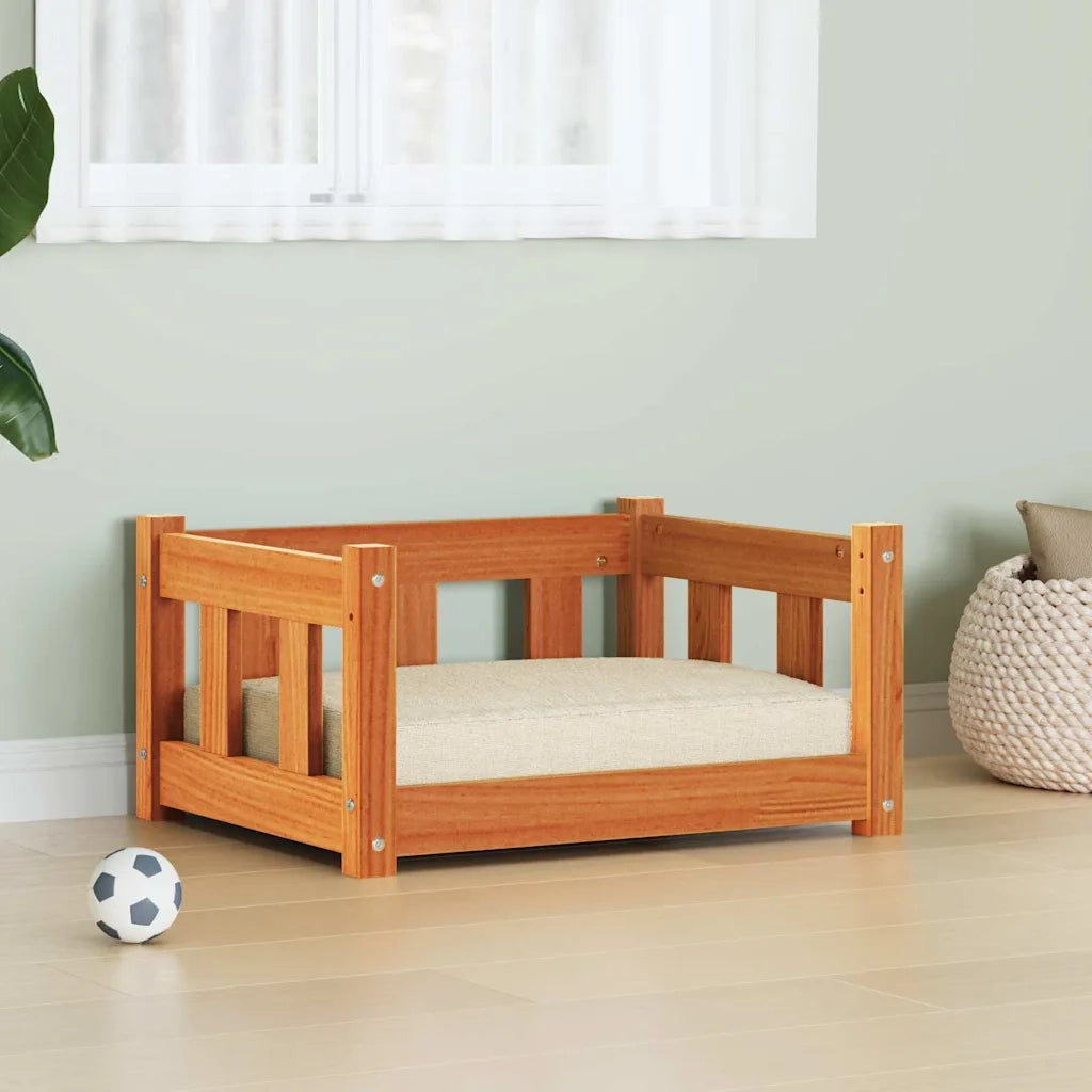 Letto per Cani Marrone cerato 55 x 45 x 28 cm Pino massello CFW5791677