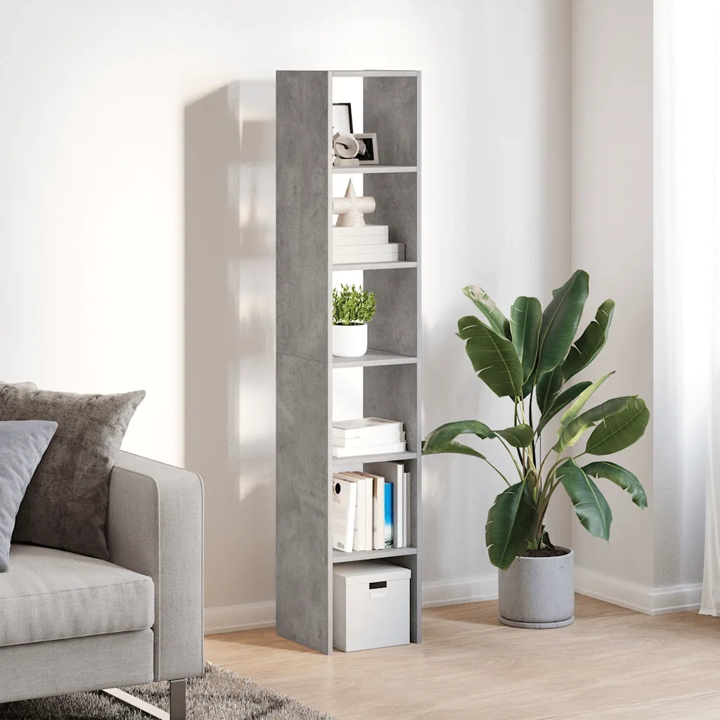 Librerie 2 pz Impilabili Grigio Cemento 30x30x80 cm Truciolato 858810