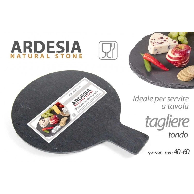 x24 Tagliere tondo in ardesia ristoranti pub cm 20 x 15