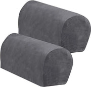 2 pezzi di cuscini per braccioli in velluto - spandex scuro - schermo antislip per divano - cuscini per poltrone lavabili - protezione per divano e poltrone - adatto per divani e poltrone