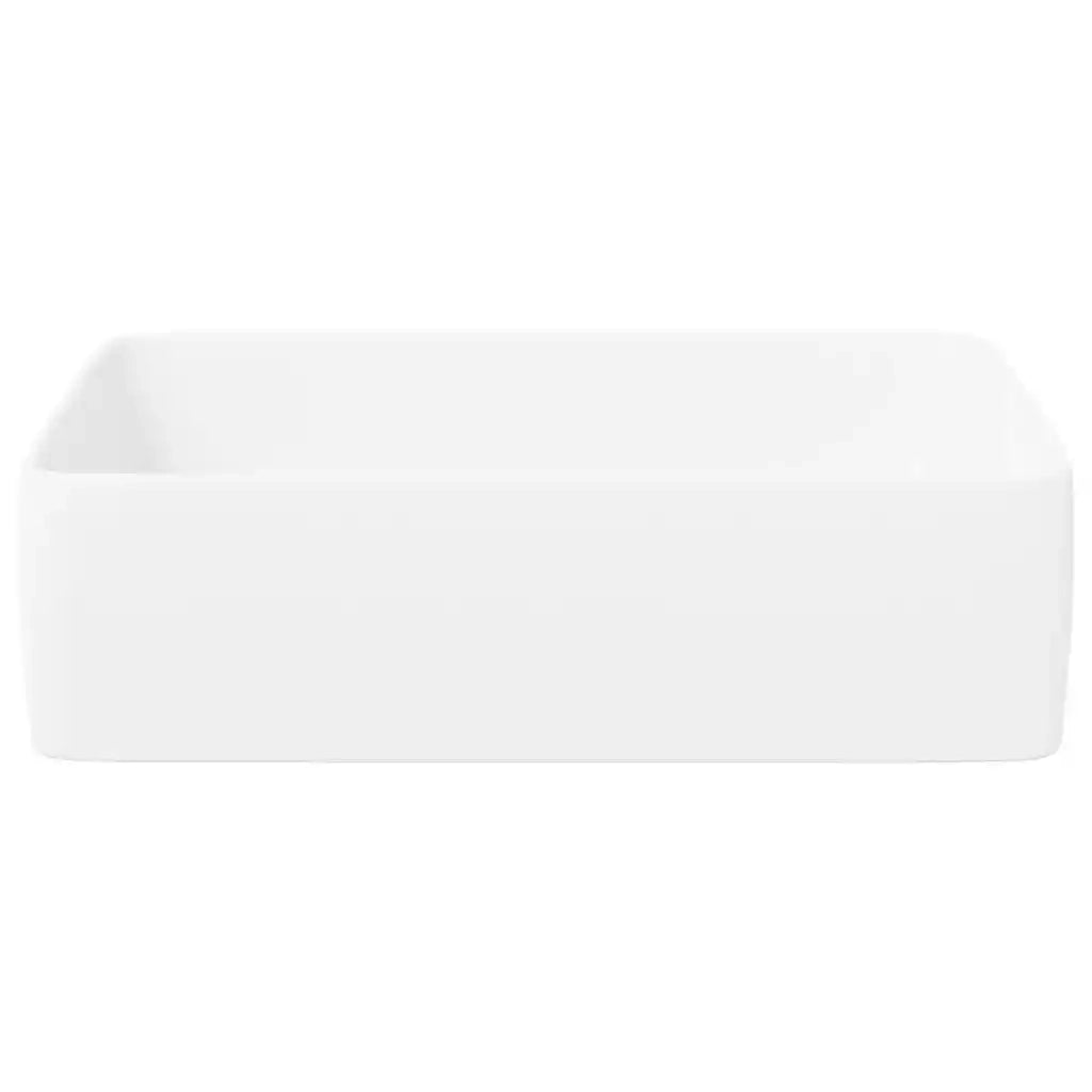Lavandino-Lavabo-Lavello Bianco 48x37x13 cm in Ceramica Rettangolare