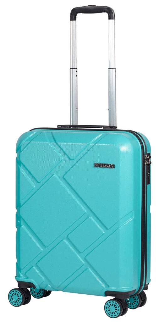 Set 3 Valigie Trolley Rigide in ABS 4 Ruote TSA Ravizzoni Mango Turchese