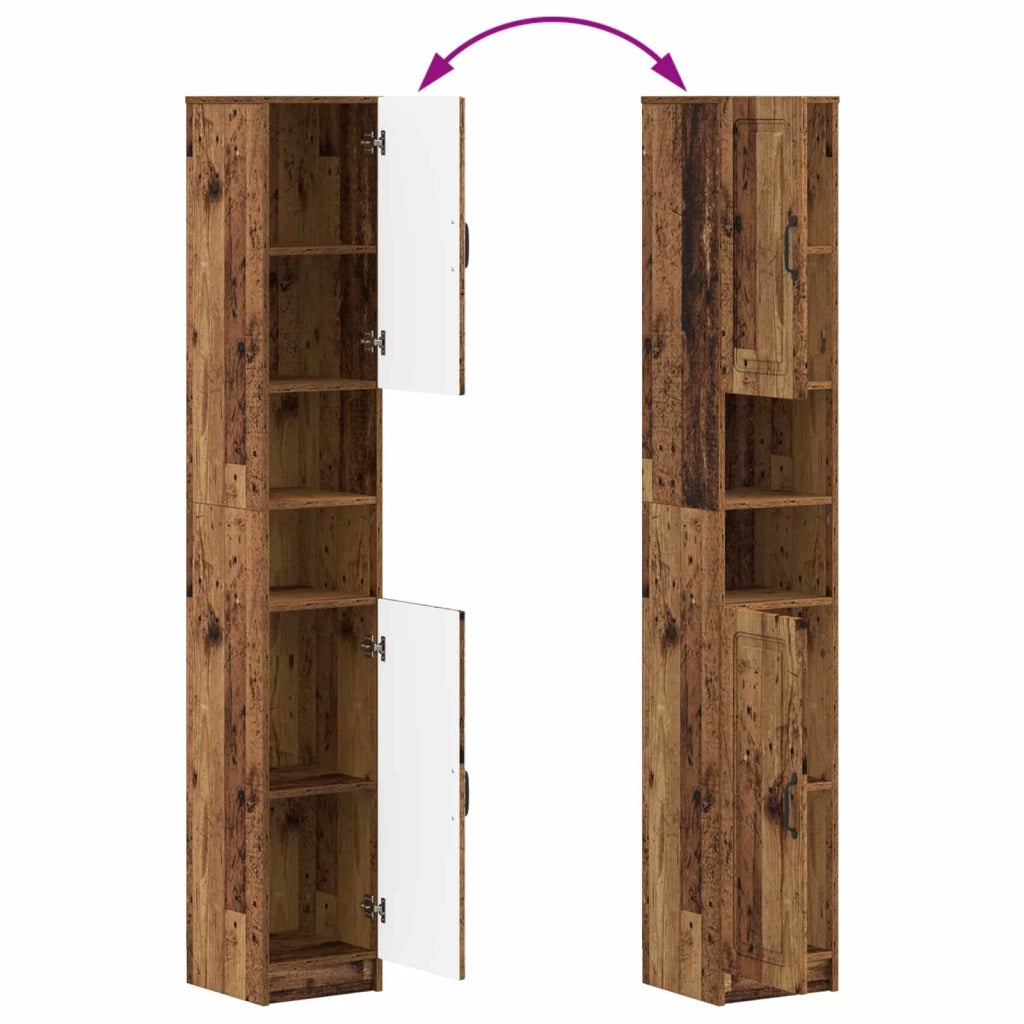 Armadio da Bagno con Ripiano Aperto UTRECHT Legno antico 897703