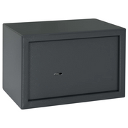 Cassa Sicura con Serratura a Chiave Grigio Scuro 20 x 31 x 20 cm Acciaio