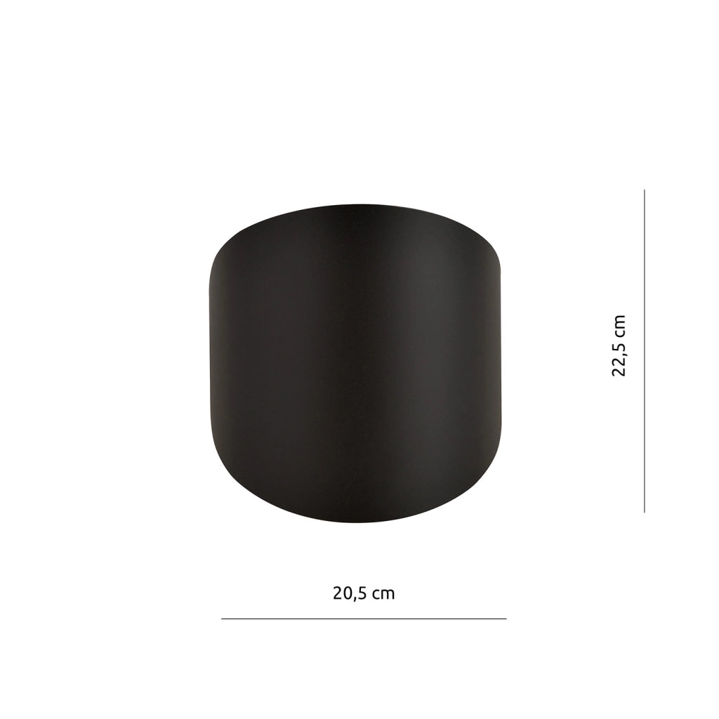 Applique Minimal 1 Luce Indiretta Pavaka In Acciaio Nero