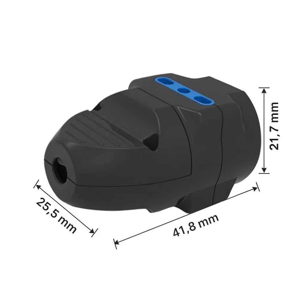 Presa volante faeg fg28621 schuko bipasso p40 con 2 prese bipasso p17 colore nero