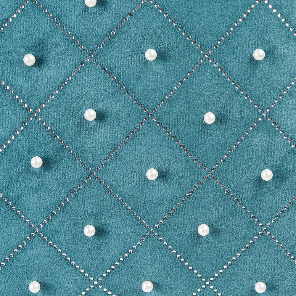 Set di 2 cuscini in velluto blu verde 45 x 45 cm glamour soggiorno camera da letto
