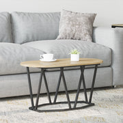 Tavolino da caffÃ¨  in rovere Sonoma 80x40x40,5 cm, in legno ingegnerizzato e metallo