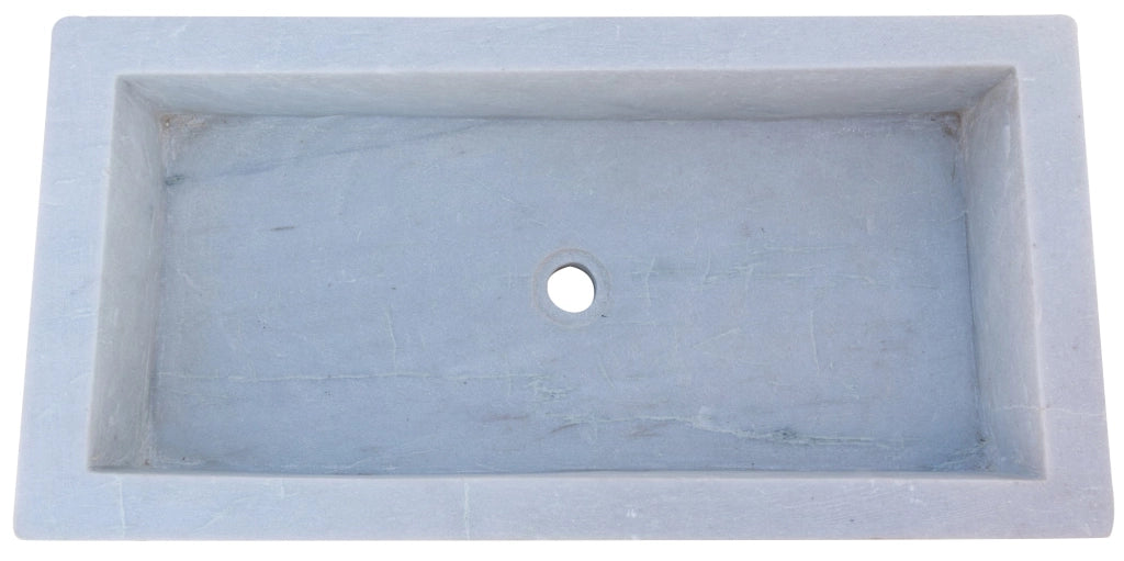 Biscottini Acquaio in marmo bianco L82xPR41xH17 cm Vasca realizzata completamente