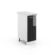 Armadio cucina dispensa alto Fame-Line Antracite lucido/Bianco 30 cm, PL Marmo Vicco