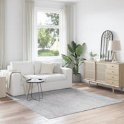 Tappeto Shaggy Alto Pile Grigio 200x200 cm PP