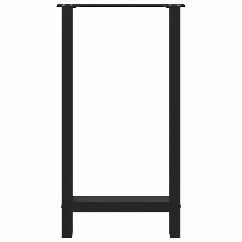 Set di 2 gambe per tavolo da bar regolabili moderne 50 x 91 cm in acciaio nero 02_0057568
