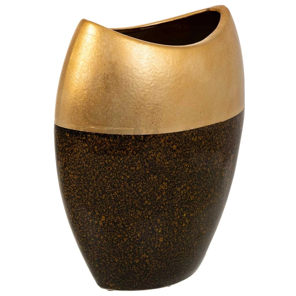 Vaso in ceramica dorata 24x13,5x29,5h