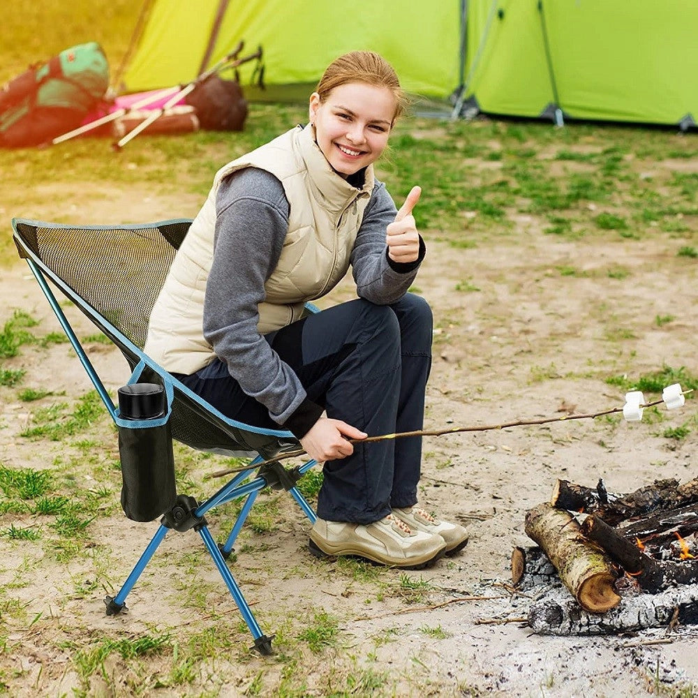 Trade Shop - Sedia Pieghevole Da Campeggio Con Borsa Portatile Spiaggia Pesca Picnic Giardino -