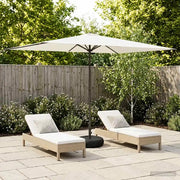 Ombrello da giardino 200 x 300 cm Poliestere Rettangolare Crema 42036204