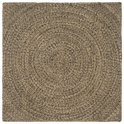 Tappeti per area Naturale e Nero 120 x 120 cm Juta