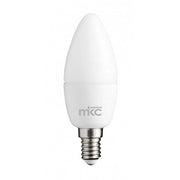 LAMPADINA LED 5,5 W E14 220-240VCA 3000K LUCE BIANCA CALDA BLISTER MKC CANDELA - Melchioni