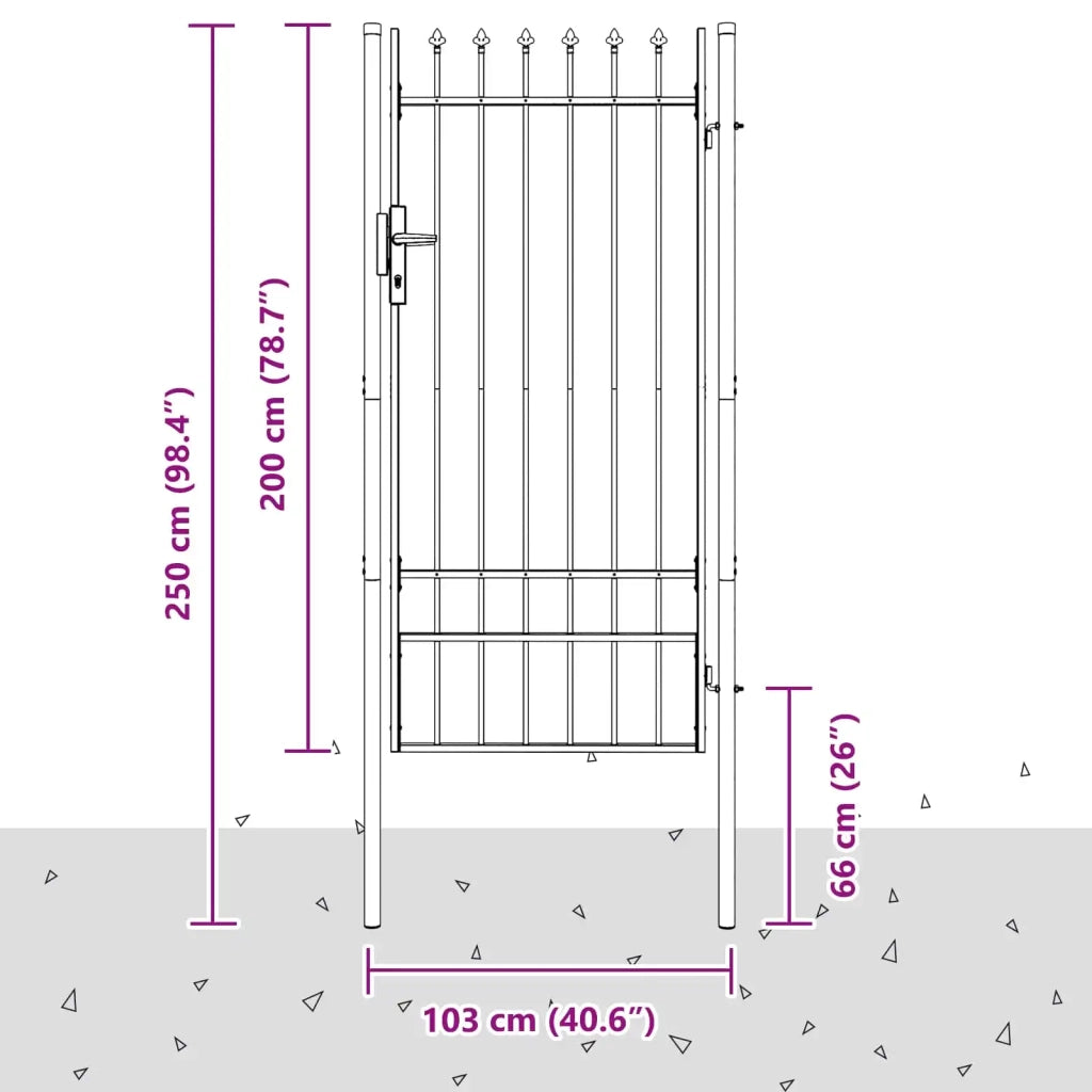Cancello per recinzione BOXTEL 103 x 250 cm 42008883