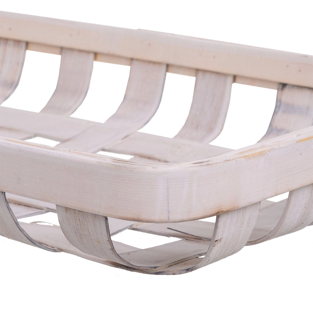 Vassoio in bambù bianco 75x21x5h