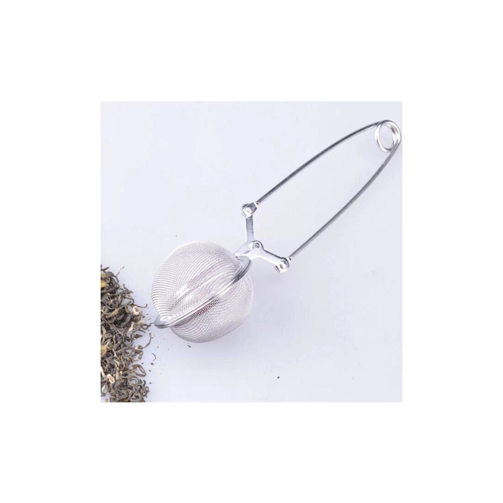 Trade Shop - Infusore Per Te' The Tisana A Sfera Con Pinza Professionale In Acciaio Tisaniera -