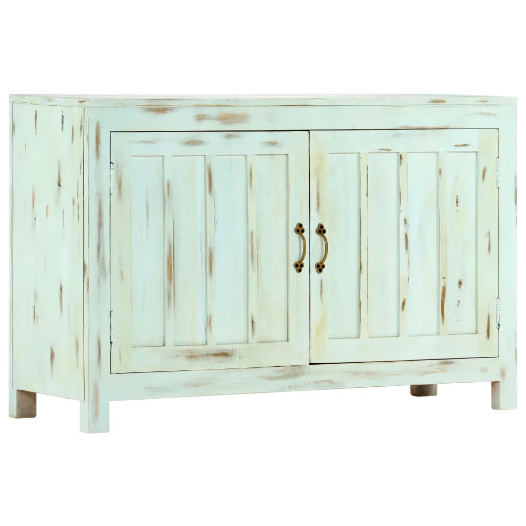 Credenza Azzurra 110x35x70 cm in Legno Massello di Mango cod mxl 21291