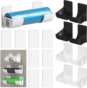 Organizzatore per parete con adesivo self-levante - 8 pezzi di supporti per pellicola di alluminio per cucina e bagno - Organizzatore per cucina e garage con adesivo self-levante per porte di armadi.