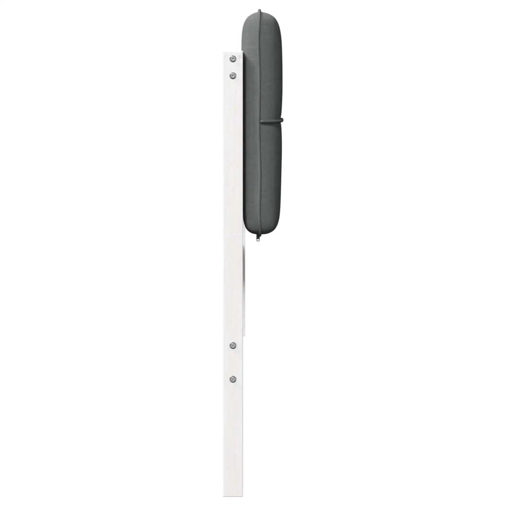 Testiera imbottita Bianco e grigio chiaro 180 cm Pino massello