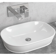 Lavabo ovale senza foro da posizionare su un mobile GENESIS 37x52x10 cm
