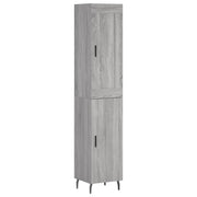 Credenza | Madia | Buffet da pranzo | Armadio da pranzo Grigio Sonoma 34,5x34x180 cm in Legno Multistrato