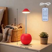Lampada da scrivania wireless, lampada da notte wireless, lampada da notte, lampada da notte decorativa, versione ricaricabile, lampada da scrivania decorativa, camera da letto, scrivania, lampada da notte con telecomando, luce di atmosfera rosso