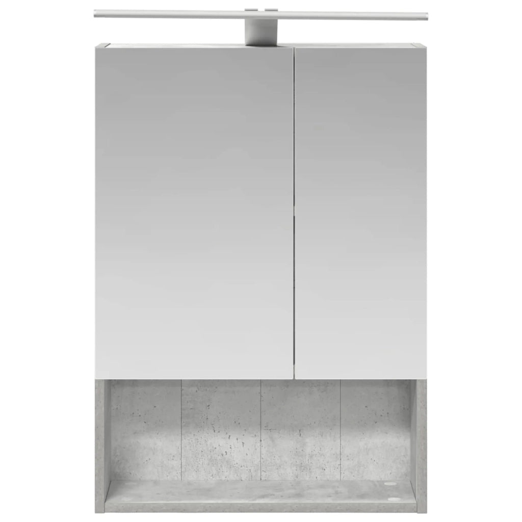 Mobiletto per specchio da bagno con lo scaffale Grigio cemento 889210