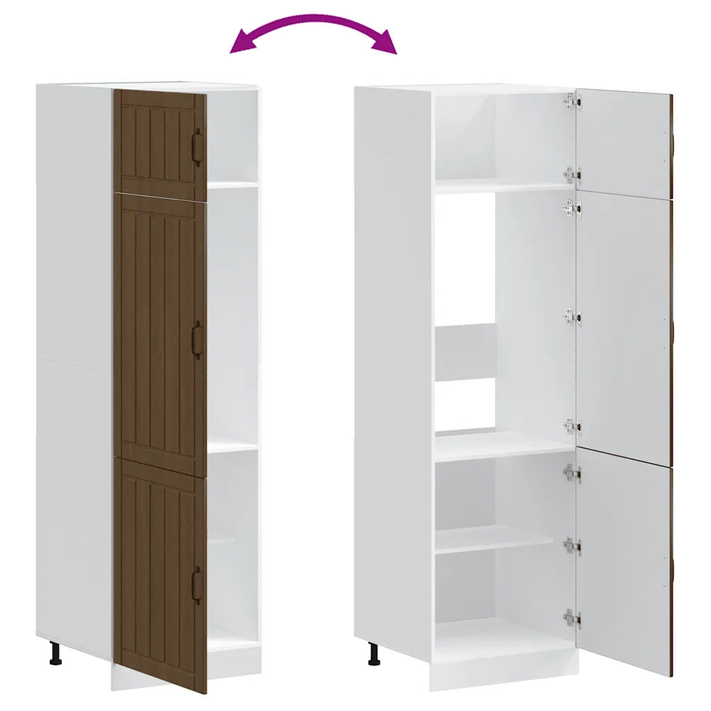 vidaXL Armadio da Cucina Lucca Rovere Marrone in Legno Multistrato