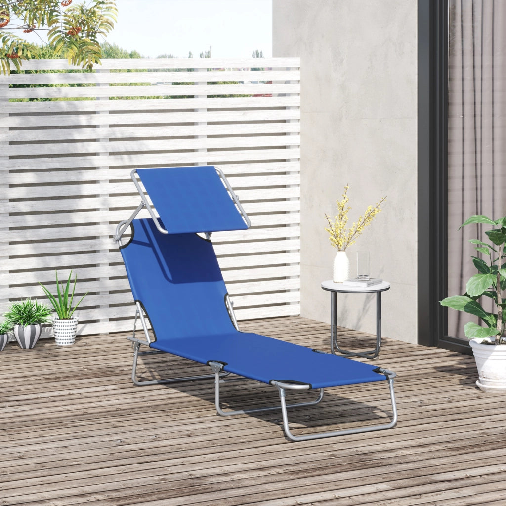 Chaise longue pieghevole ¨C zephmum ¨C 187x58x36 cm blu