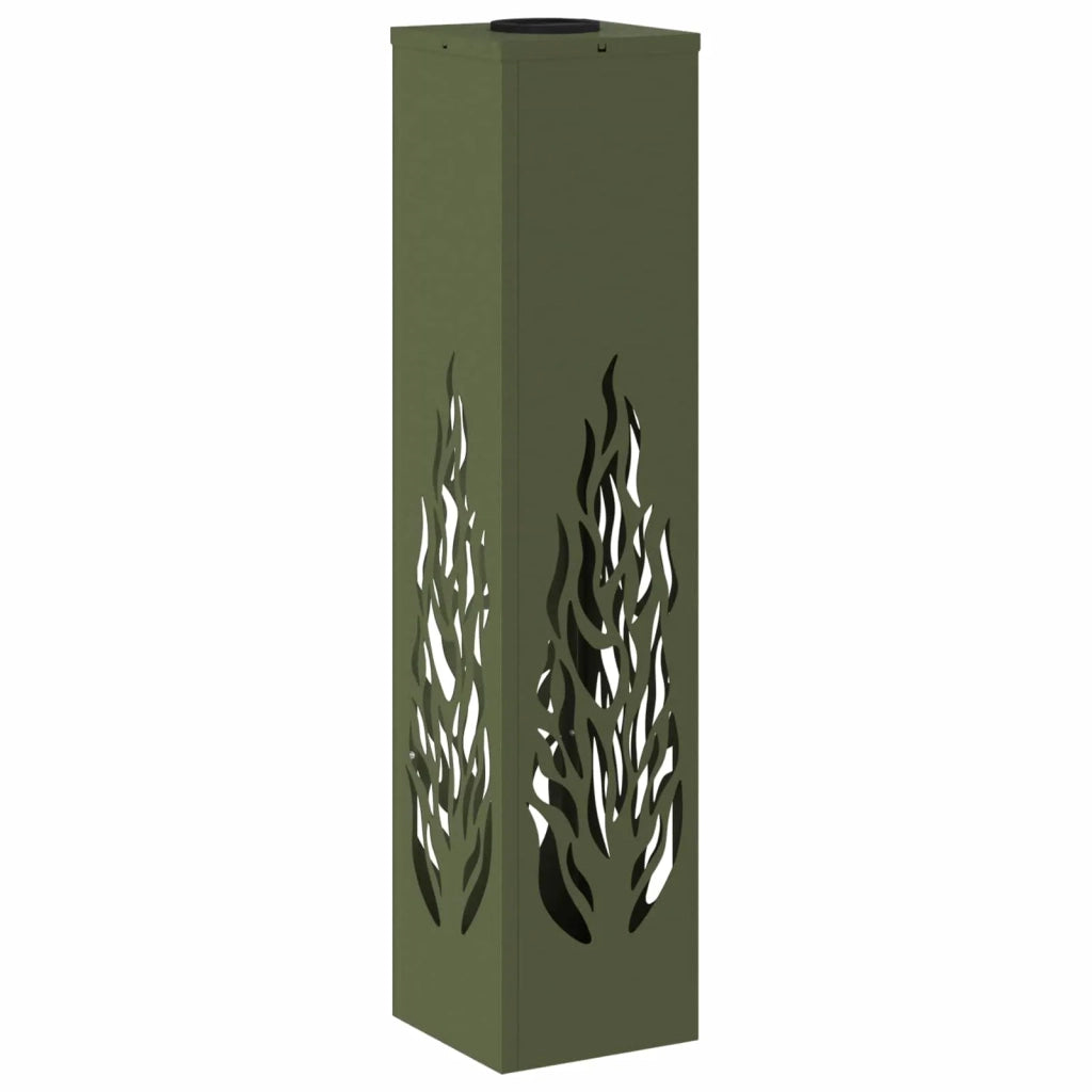 Faro LED solare per sentieri 2 pz Verde oliva CFW1692693