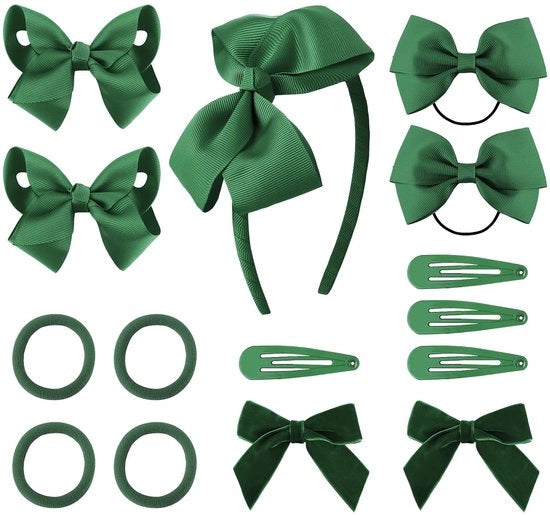 Set di Accessori per Capelli 15 Pezzi - Clip per Capelli - Fascia per Capelli - Spille per Capelli - Orecchino per Capelli - Supporto per Trecce - Adatto a Tutti i Tipi di Capelli - Fascia per Capelli