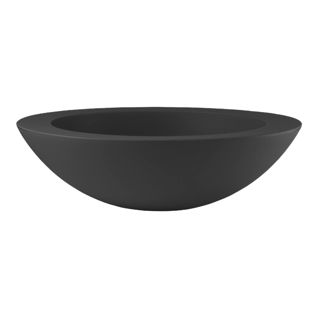 Vaso Fioriera CIOTOLA GENESIS TONDA in RESINA Ø 75 CM moderna VECA vari colori Color: ANTRACITE