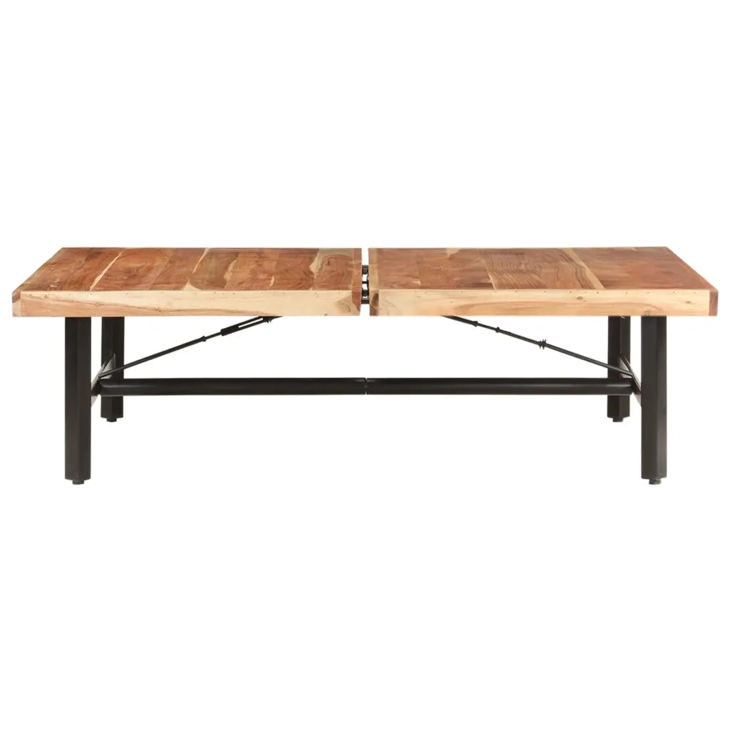 Tavolino da salotto | Tavolino da caff¨¨ | Tavolino da Soggiorno 142x90x42 cm in Legno Massello di Acacia