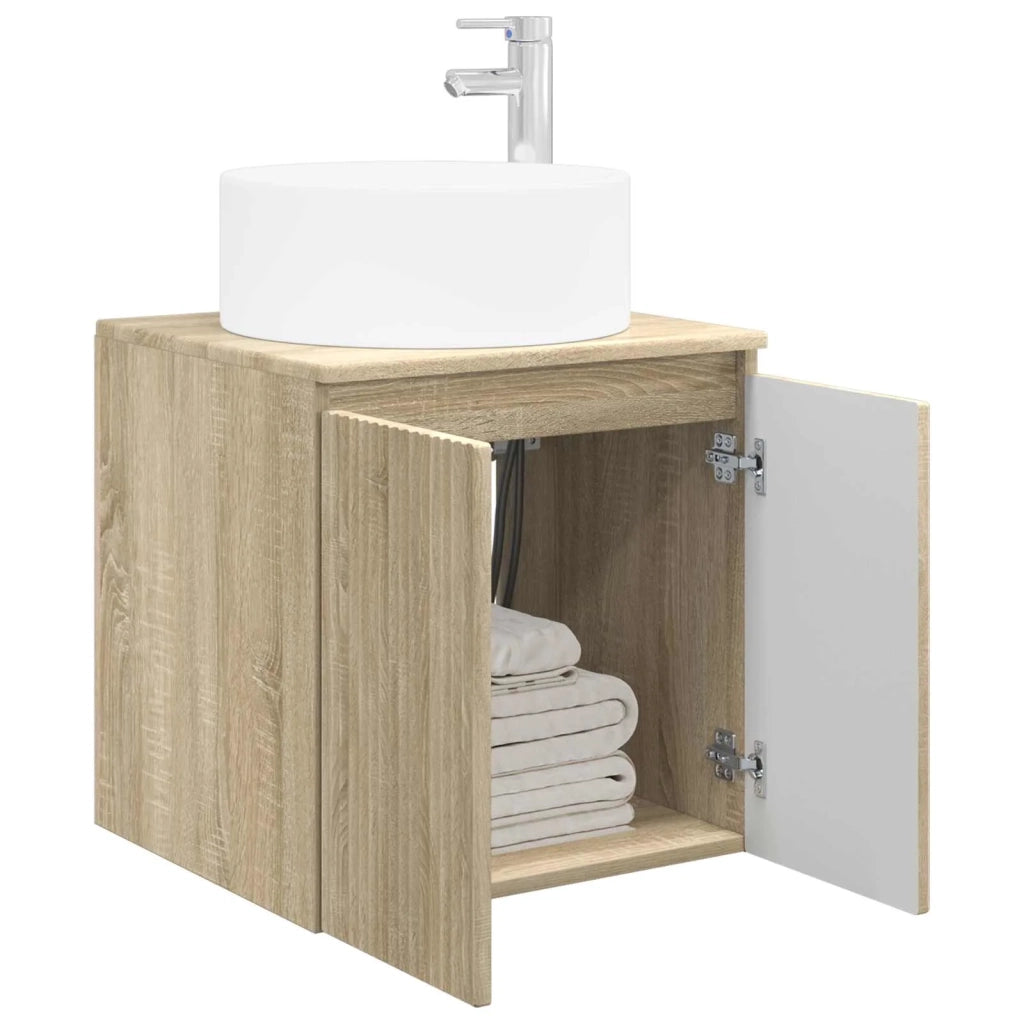 Mobile lavabo da parete Rovere Sonoma 49,5 x 44,5 x 65,5 cm 890464