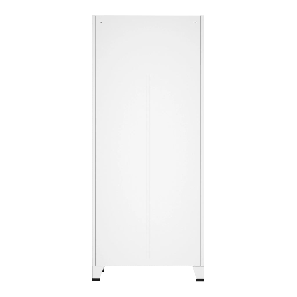 Armadio Hankasalmi per Guardaroba 180 x 90 x 40 cm Acciaio Bianco [en.casa]