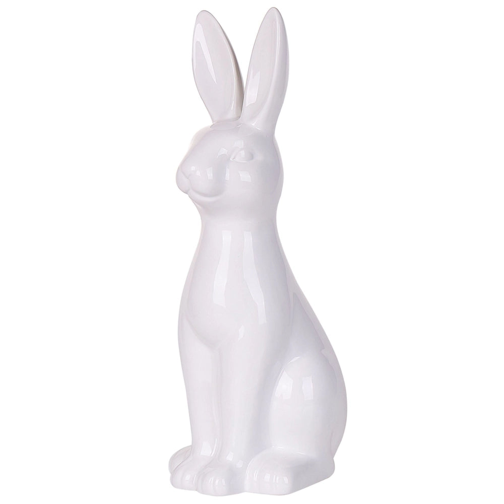 Statuetta decorativa in ceramica bianca alta 39 cm Pezzo di Decorazione pasquale per soggiorno