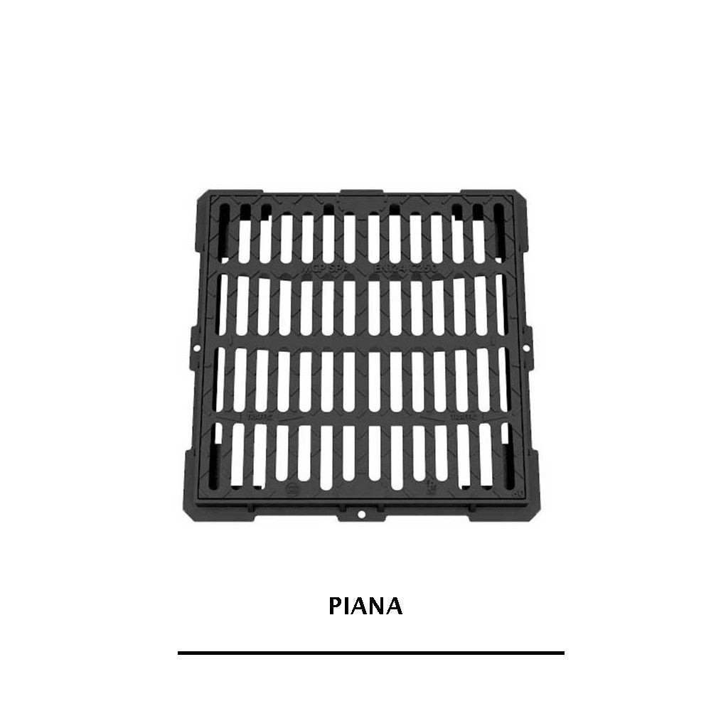 Griglia in ghisa C250 EN124 (piana-concava) : Dimensione - 40x40, Modello - PIANA