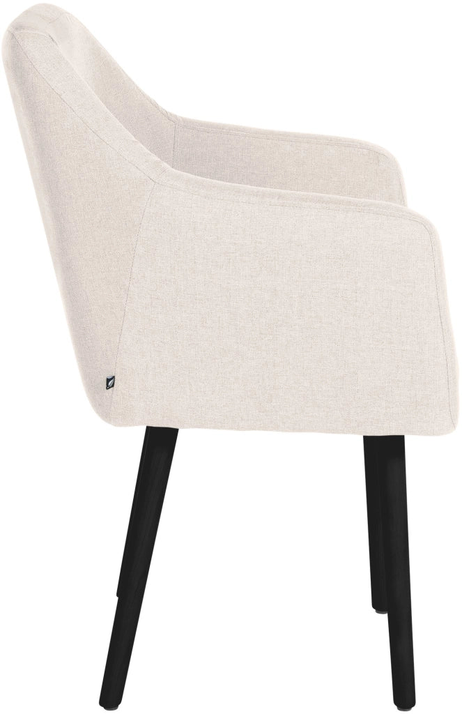 Sedia visitatore Utrecht in tessuto crema,nero