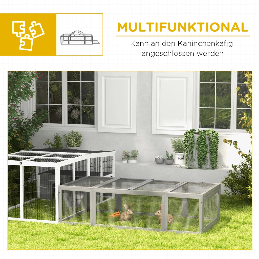 Recinto per Animali Domestici Pawhut ¨C zephmum ¨C Legno di Abete Grigio