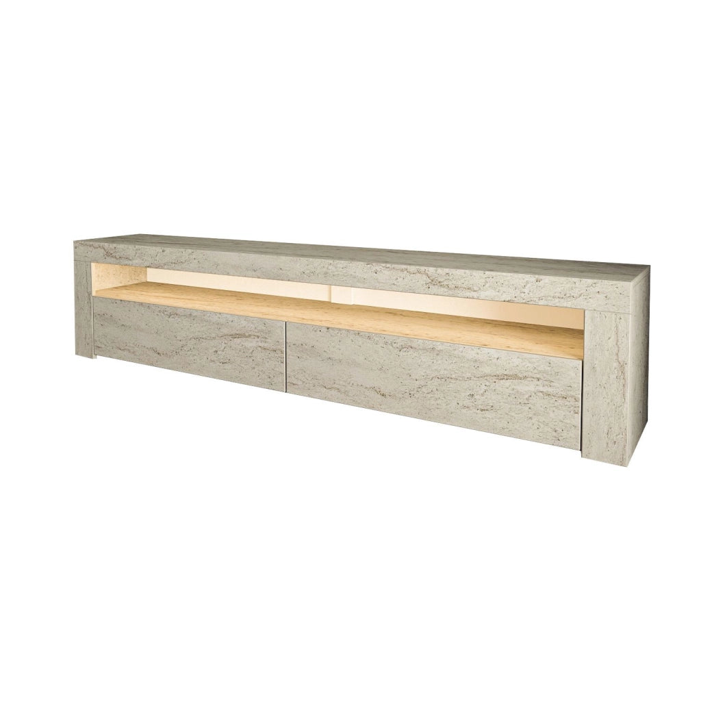 Porta TV in legno "Bati" - 150 x 36 x 46 cm - Travertino