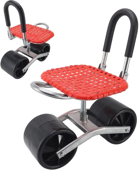 Seggiolone per Giardino Versatile - Seggiolone per Giardino con Ruote - Seggiolone per Giardino Multifunzionale - Seggiolone per Giardiniere - Supporto per Giardinaggio con Ruote - Mobili - Progettato per il Comfort - Seggiolone per Giardino con Ruote
