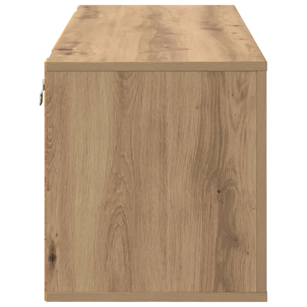Mobile per scarpe con porta rovere artigianale 100 x 35 x 38 cm