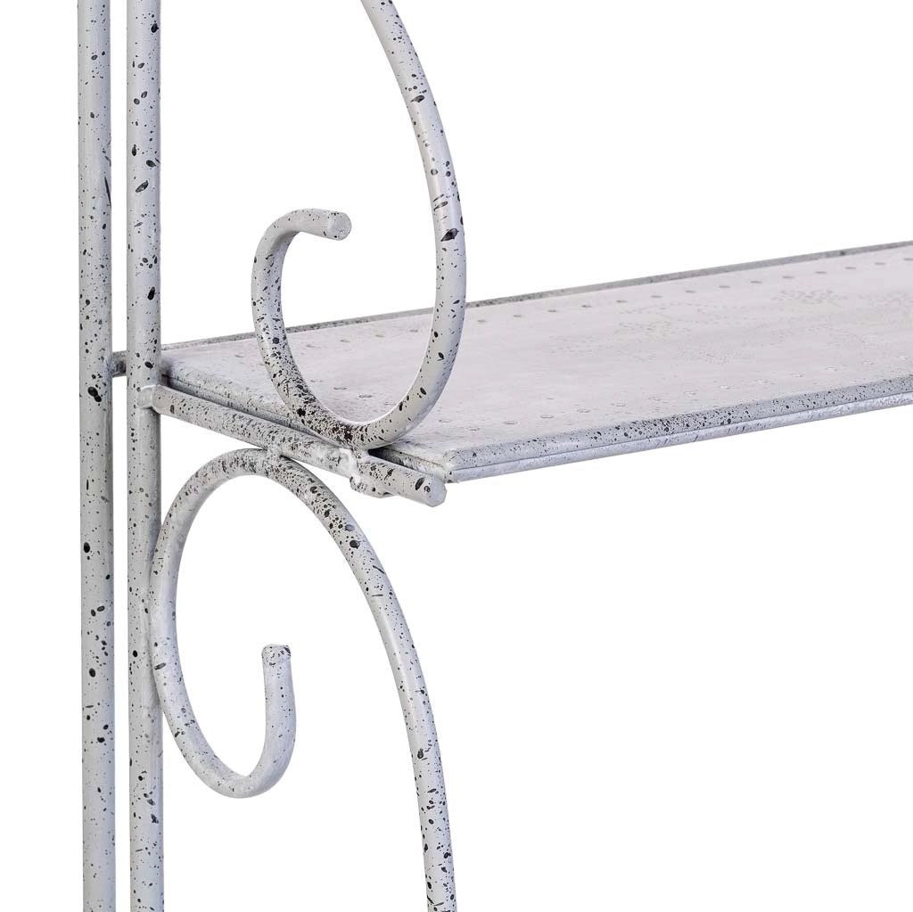 Espositore in metallo con 4 ripiani grigio 77,47x36,2x179,71h cm