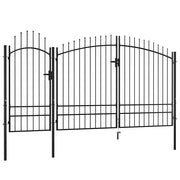 Cancello da Giardino Woerden in acciaio 1,95x4 m Nero 144366